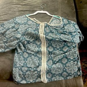 Blue shirt with cool design